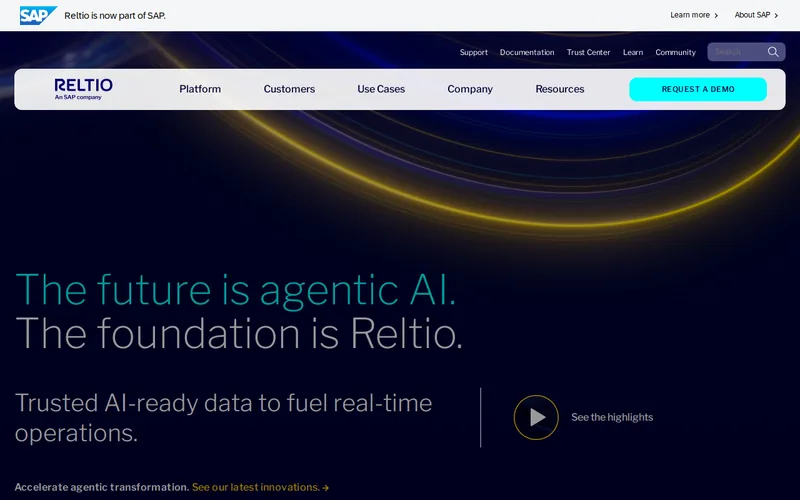 Website snapshot for Reltio