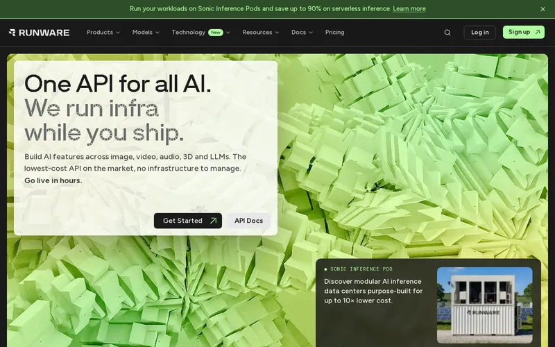 Website snapshot for Runware