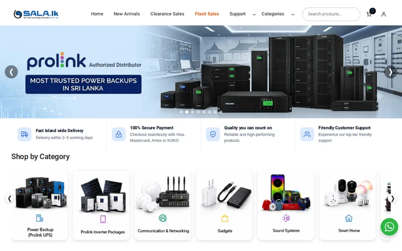 Website snapshot for Sala