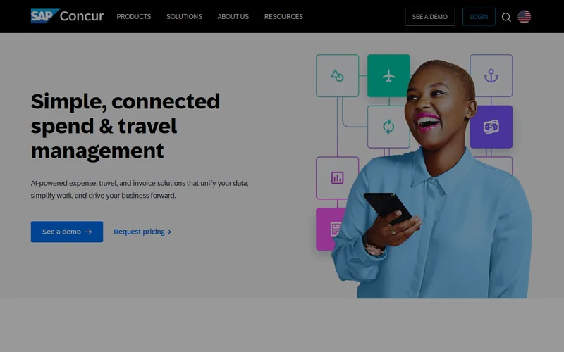 Website snapshot for SAP Concur