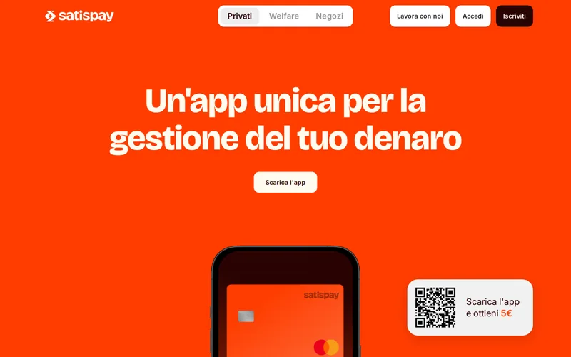 Website snapshot for Satispay