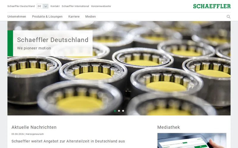 Website snapshot for Schaeffler