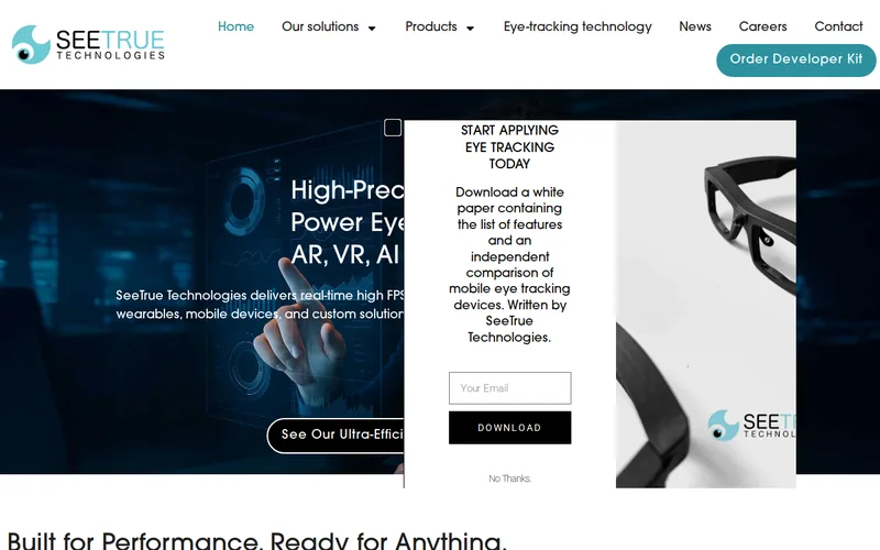 Website snapshot for SeeTrue Technologies