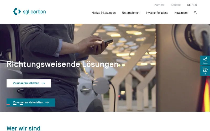 Website snapshot for SGL Carbon SE