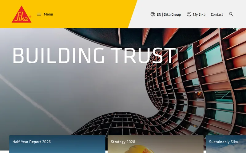 Website snapshot for Sika