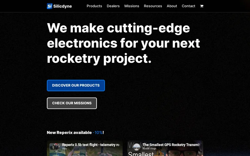 Website snapshot for Silicdyne