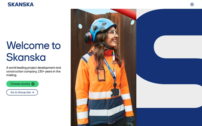 Website snapshot for Skanska