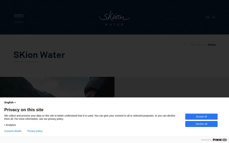 Website snapshot for SKion Water