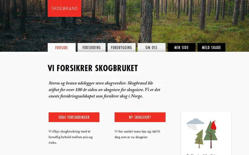 Website snapshot for Skogbrand