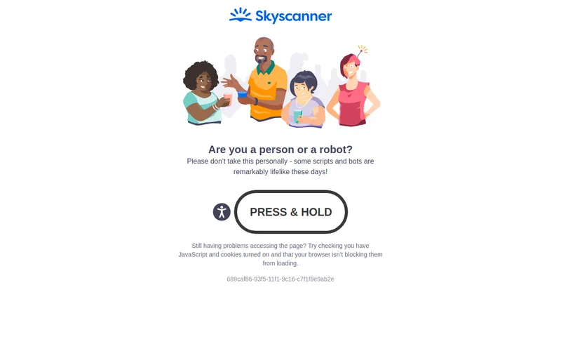 Website snapshot for Skyscanner