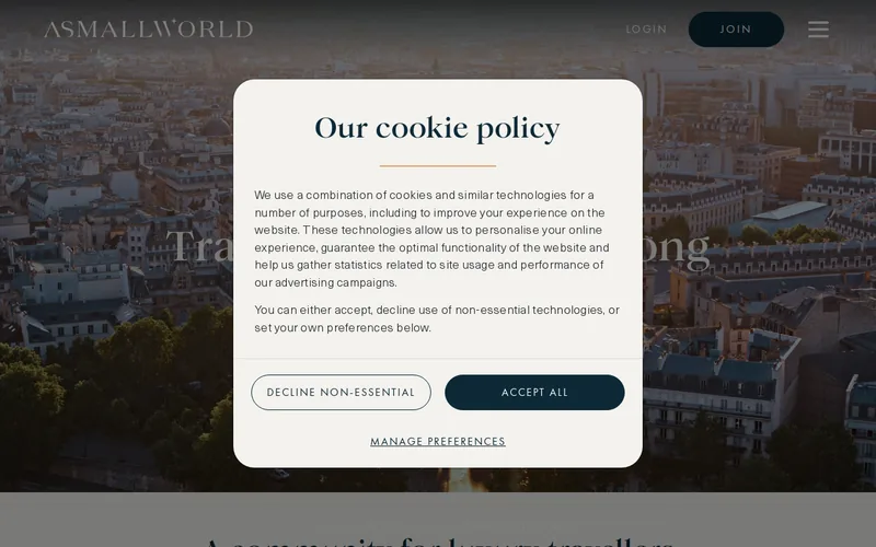 Website snapshot for Small World