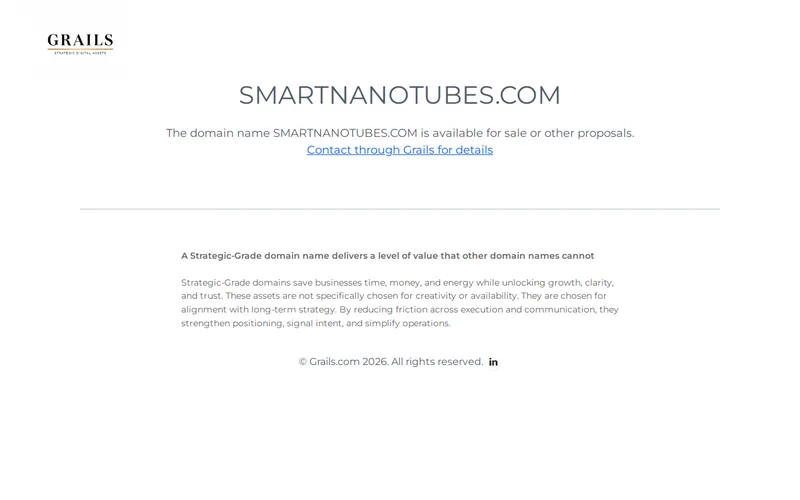 Website snapshot for SmartNanotubes