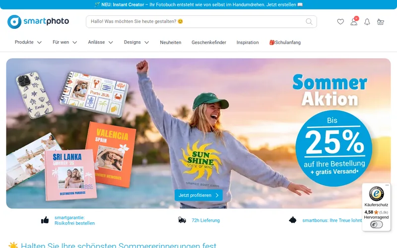 Website snapshot for smartphoto