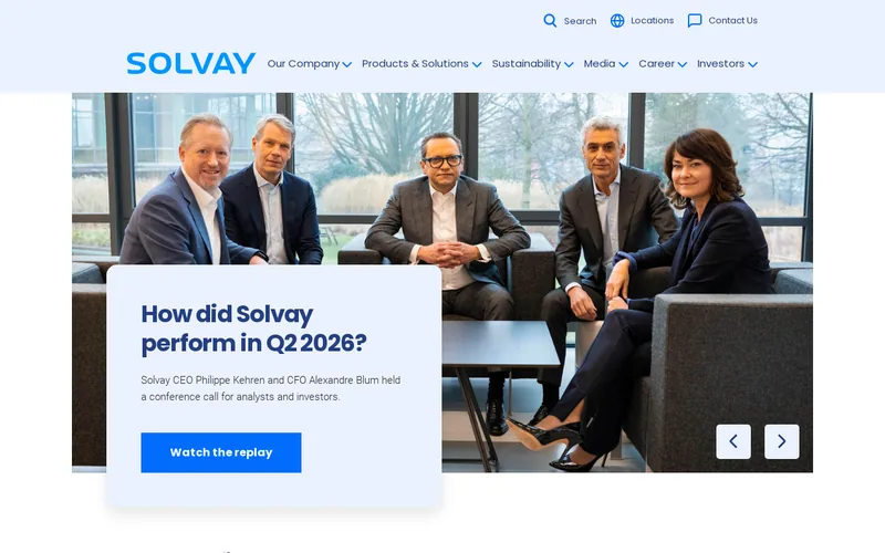 Website snapshot for Solvay