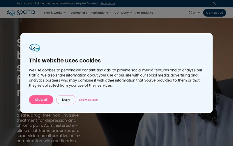 Website snapshot for Sooma