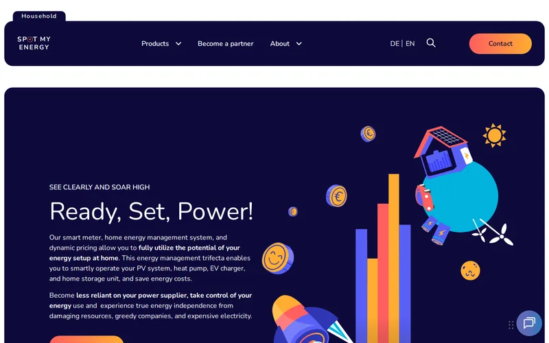 Website snapshot for SpotMyEnergy