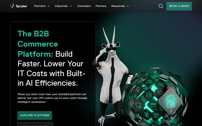 Website snapshot for Spryker