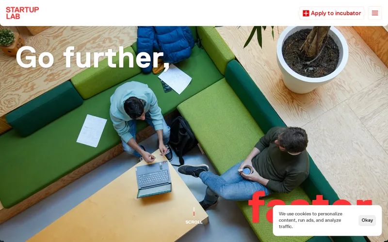 Website snapshot for StartupLab