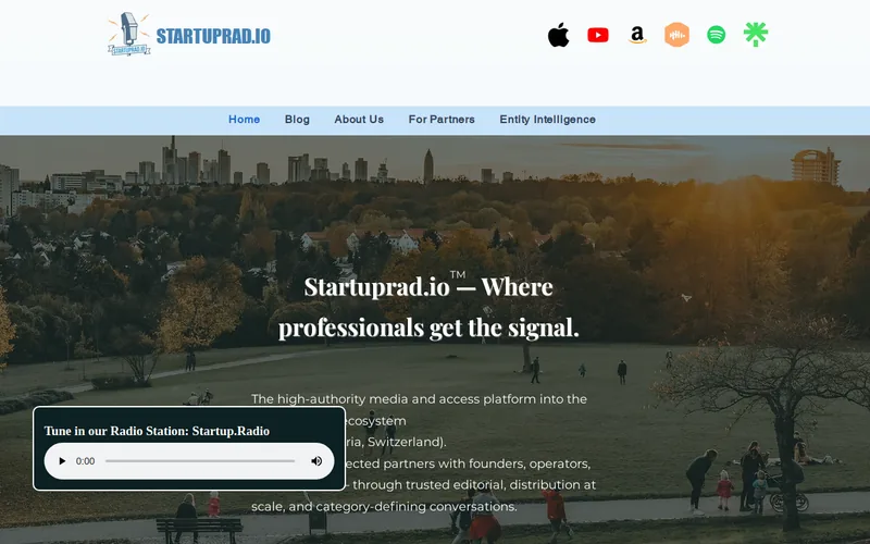Website snapshot for Startuprad