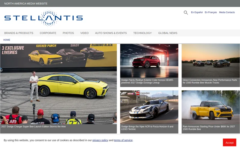 Website snapshot for Stellantis