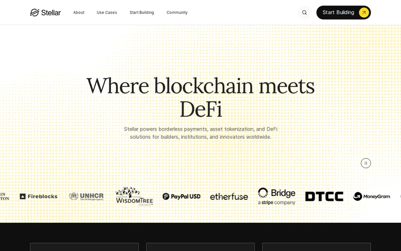 Website snapshot for Stellar