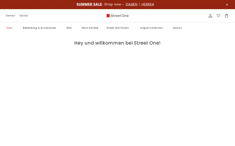 Website snapshot for Street One