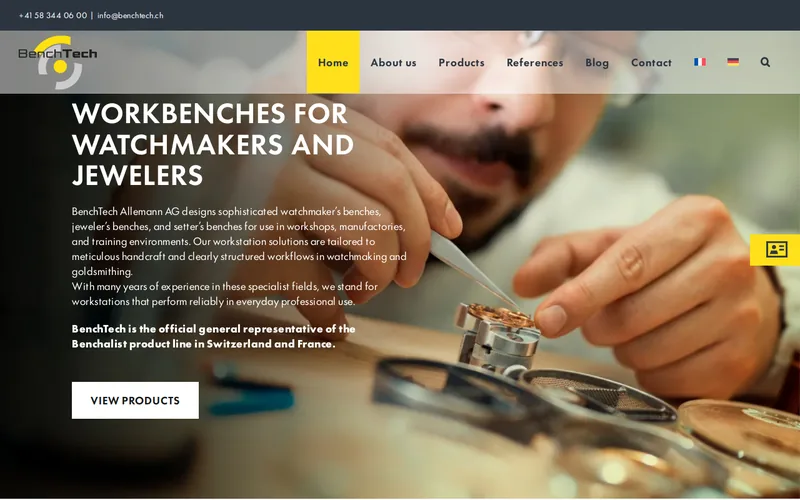 Website snapshot for BenchTech