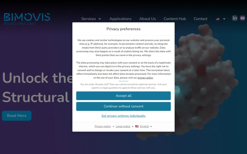 Website snapshot for BIMOVIS