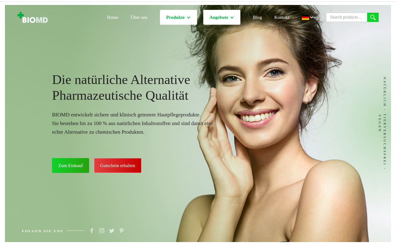 Website snapshot for BioMed X Germany