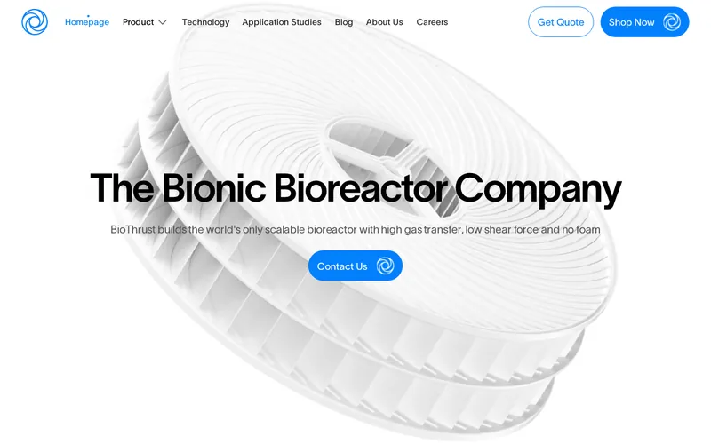 Website snapshot for BioThrust