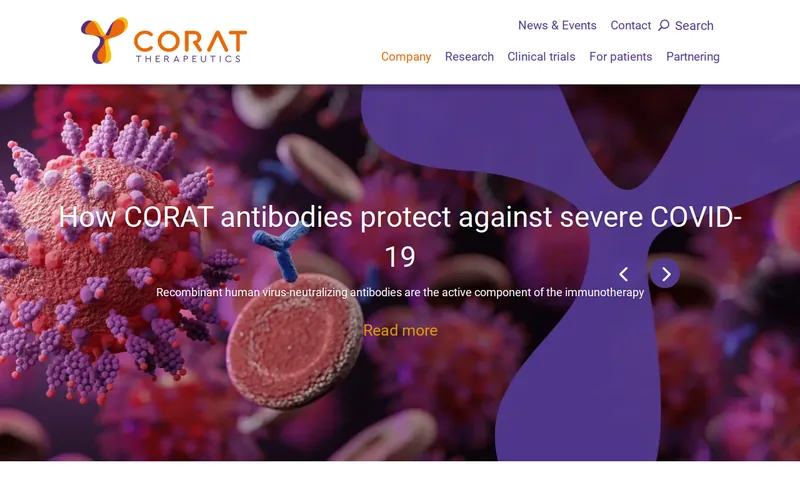 Website snapshot for CORAT Therapeutics