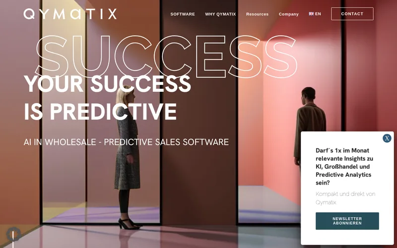 Website snapshot for Qymatix Solutions