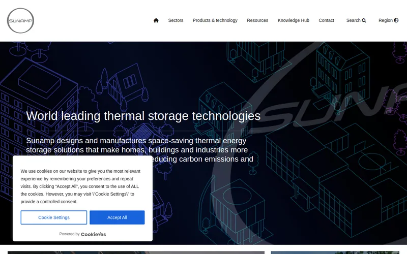 Website snapshot for Sunamp