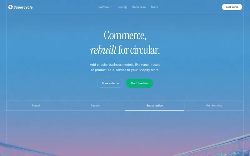 Website snapshot for SuperCycle