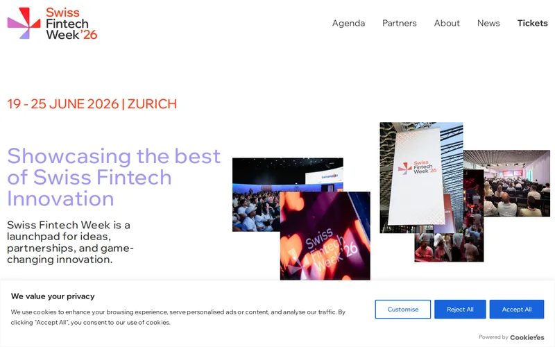 Website snapshot for Swiss Fintech Week 2026