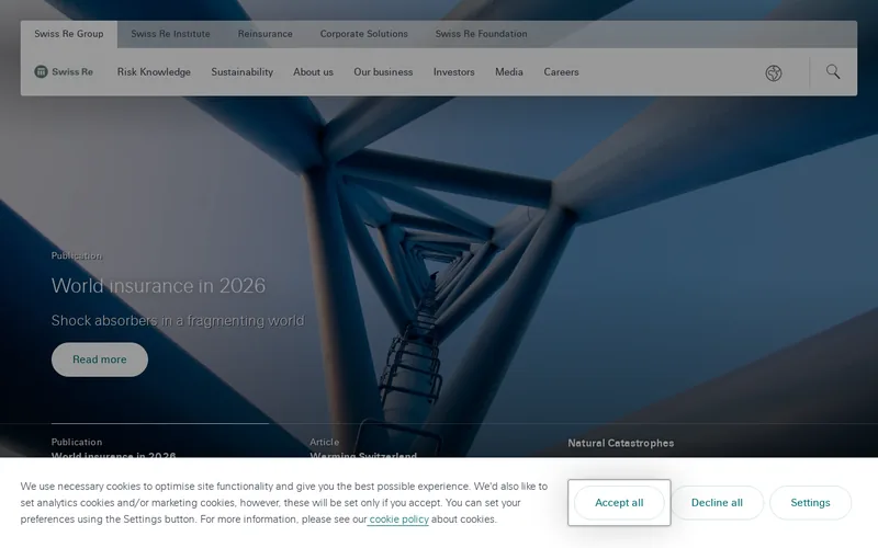 Website snapshot for Swiss Re