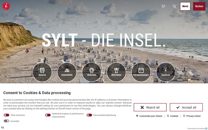 Website snapshot for Sylt