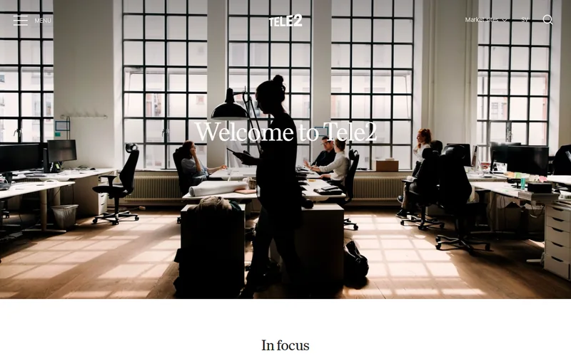Website snapshot for Tele2