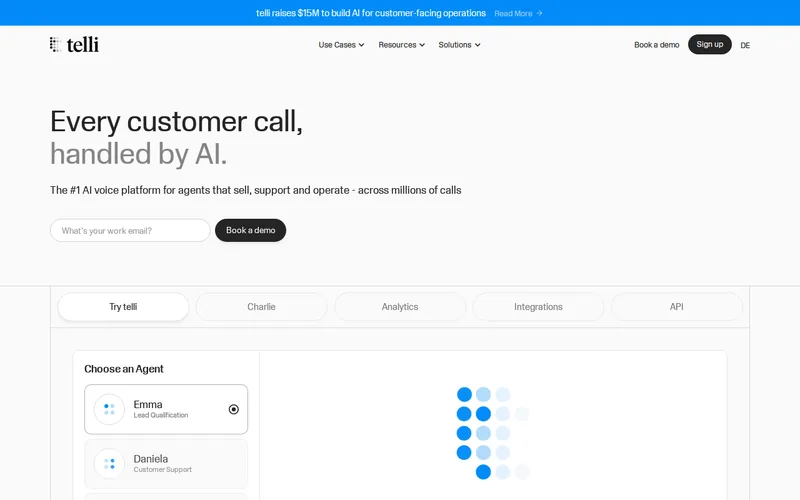 Website snapshot for Telli