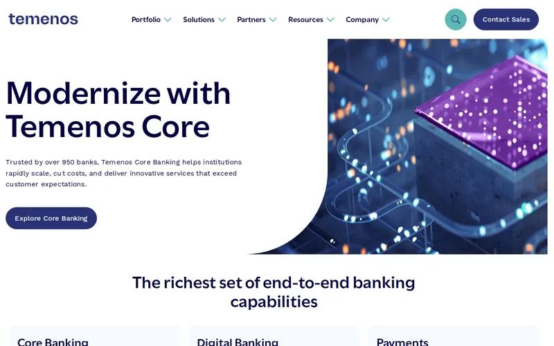 Website snapshot for Temenos
