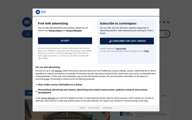 Website snapshot for Tentris
