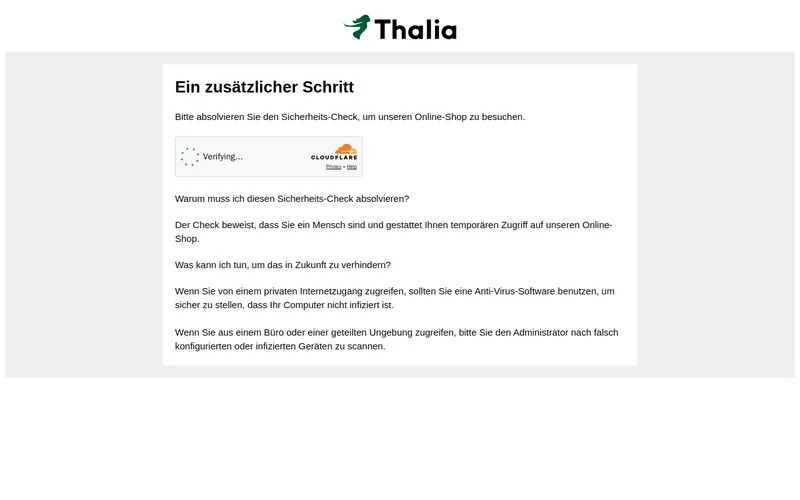 Website snapshot for Thalia