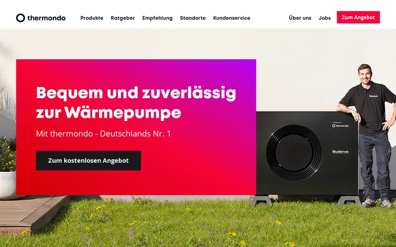 Website snapshot for Thermondo
