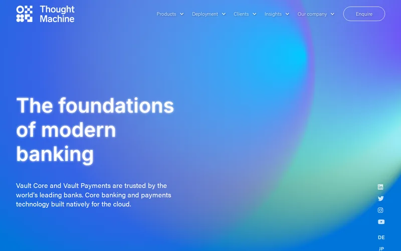 Website snapshot for Thought Machine