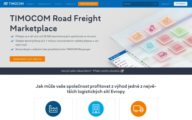 Website snapshot for TIMOCOM
