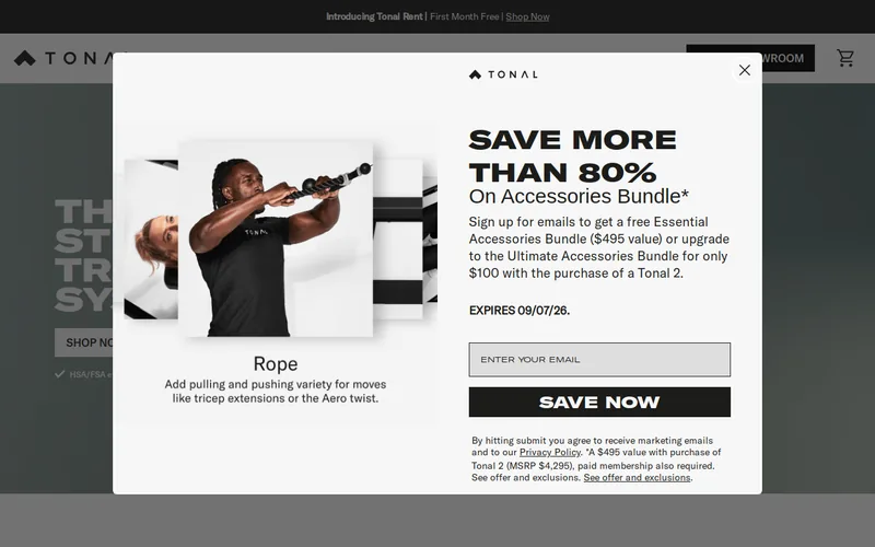 Website snapshot for Tonal