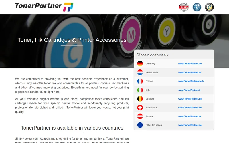 Website snapshot for TonerPartner Capital