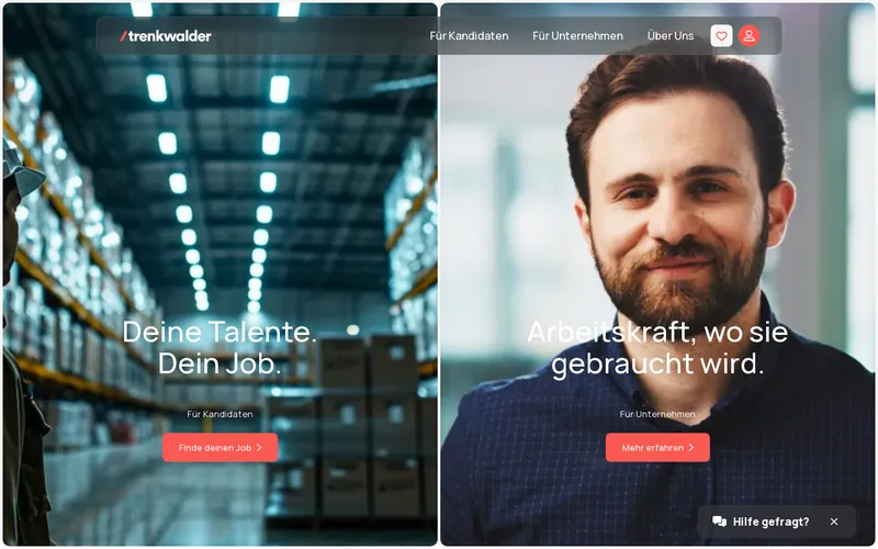 Website snapshot for Trenkwalder