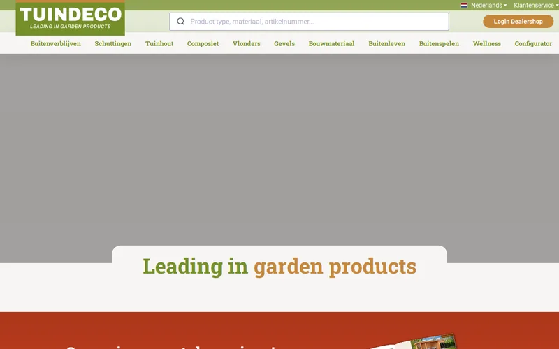 Website snapshot for Tuindeco