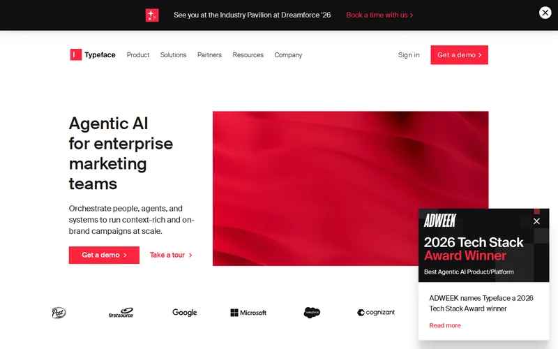 Website snapshot for Typeface